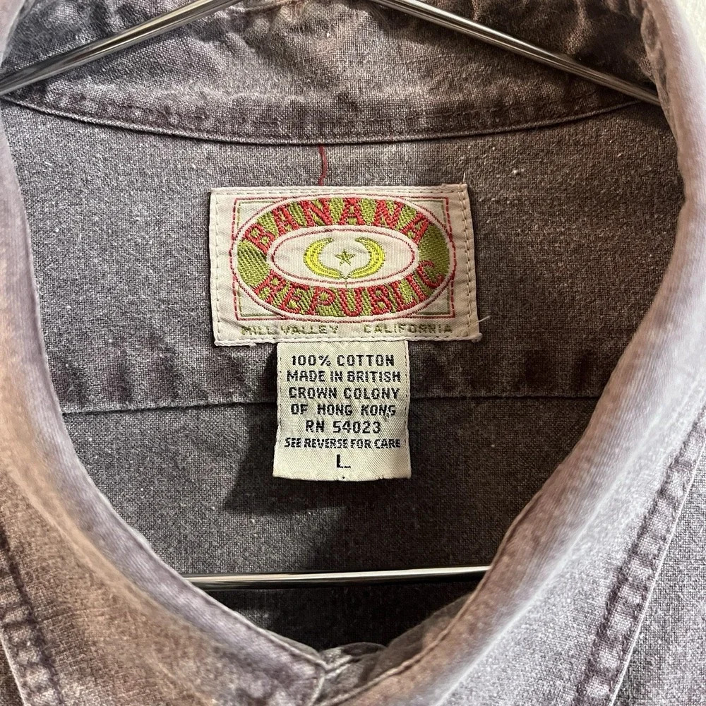 Vintage Early 90s Banana Republic Cotton Twill Button-Down